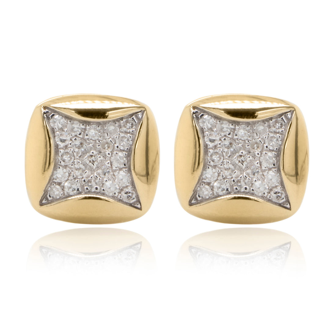 14 Karat Yellow Gold 0.15ct Diamond Stud Earrings