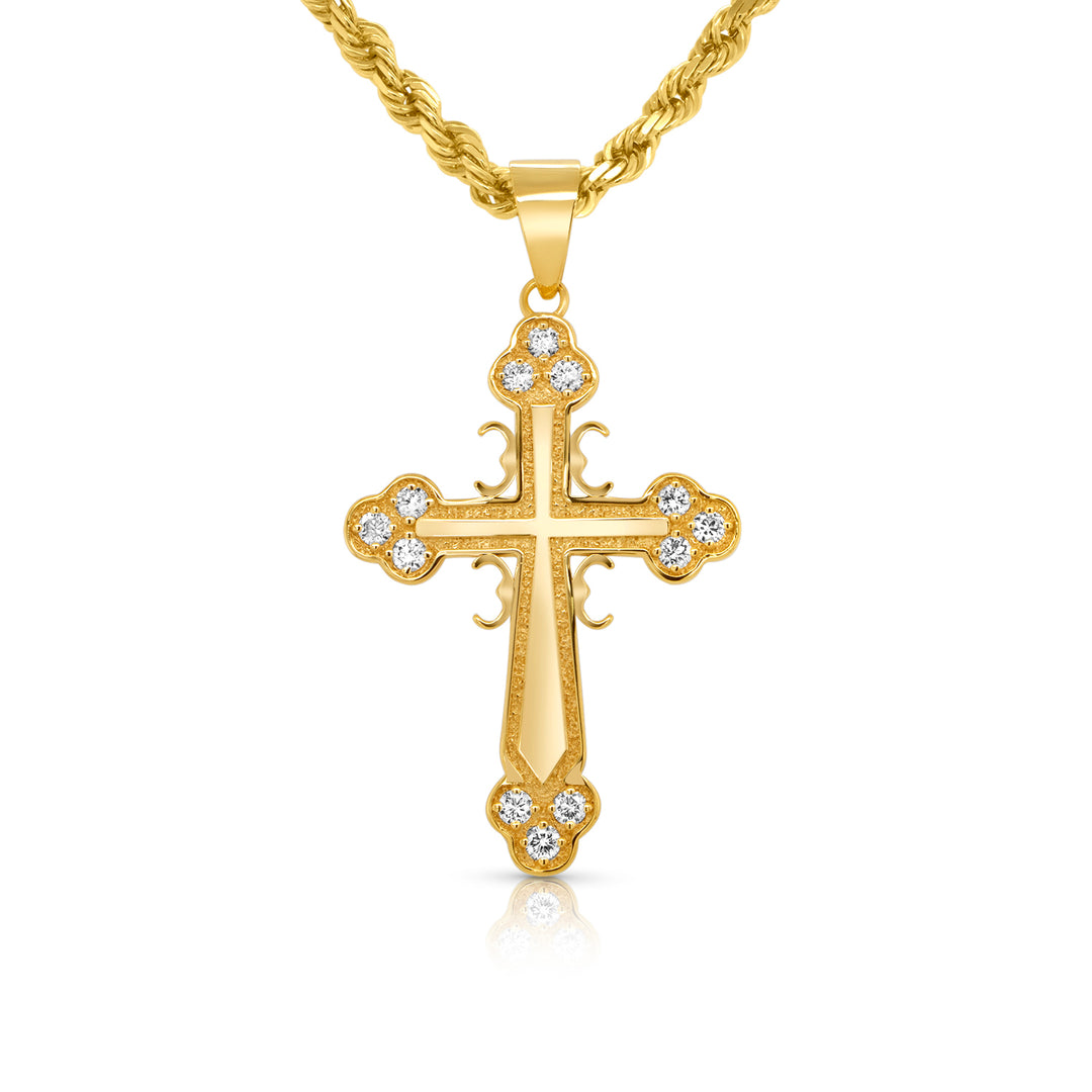 A image showing the final product of the 14 Karat Large Orthodox Cross