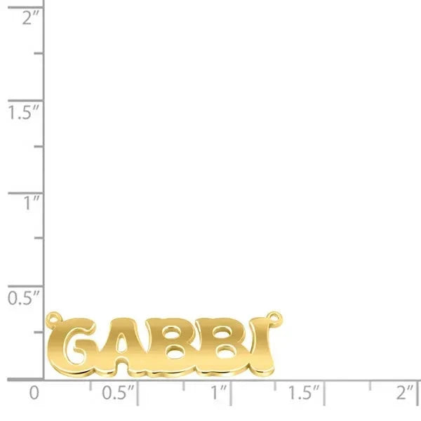 14 Karat Retro Letter Style Name Necklace