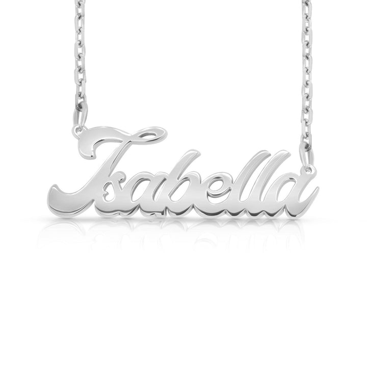 Sterling Silver Bold Letter Name Necklace