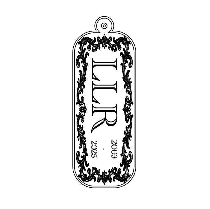 An image showing the vector art used to create The Silver Memorial Bar Pendant