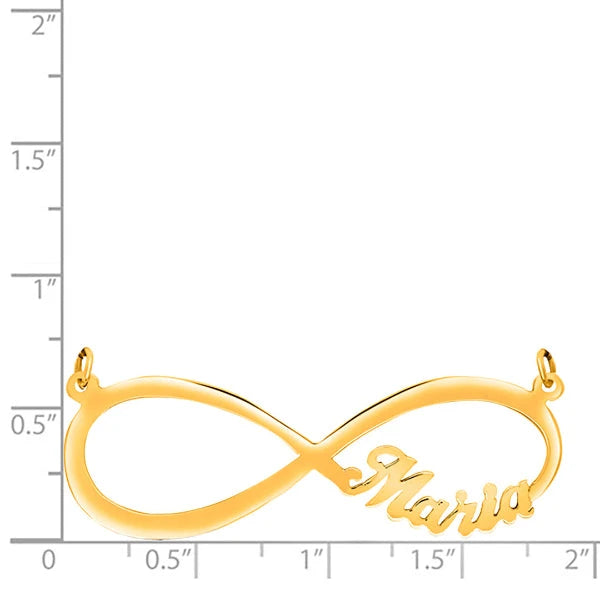 14 Karat Infinity Name Necklace