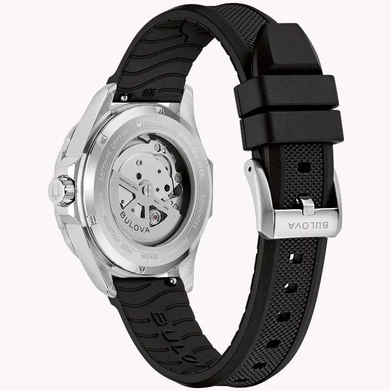 Bulova Marine Star watch 98B465 — angled view