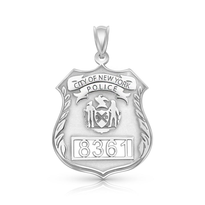 An image showing the Police Shield in White Gold