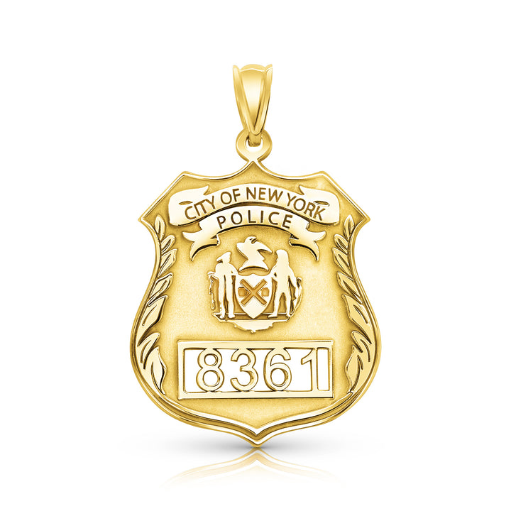 An image showing the Police Shield in Yellow Gold