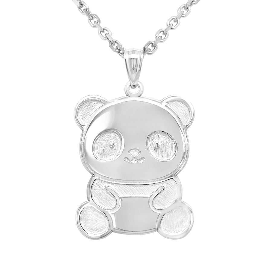 Panda Bear Pendant, Sterling Silver