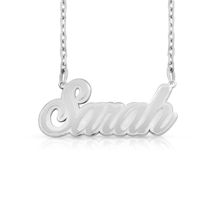 Sterling Silver Fancy Script Name Necklace