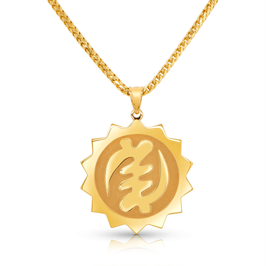 Sun Pendant, 14K Gold