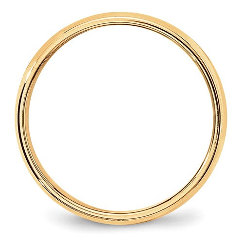 Men's 14 Karat Yellow Gold 6mm Milgrain Wedding Band - Size 10.5