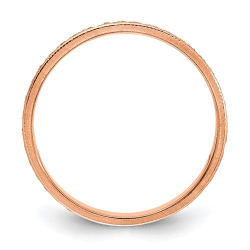 Lady's 14 Karat Rosé Gold Wedding Band