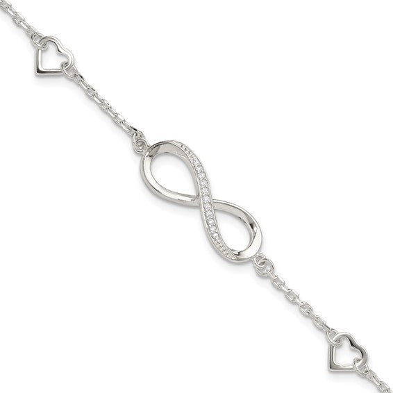 Sterling Silver Infinity 7 inch Bracelet