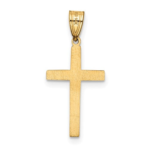 14 Karat Yellow Gold Cross Charm Pendant