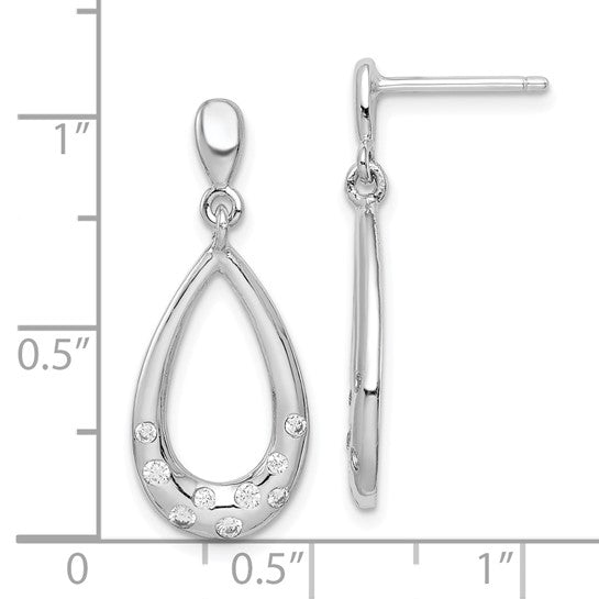 Sterling Silver Teardrop Dangle Earrings