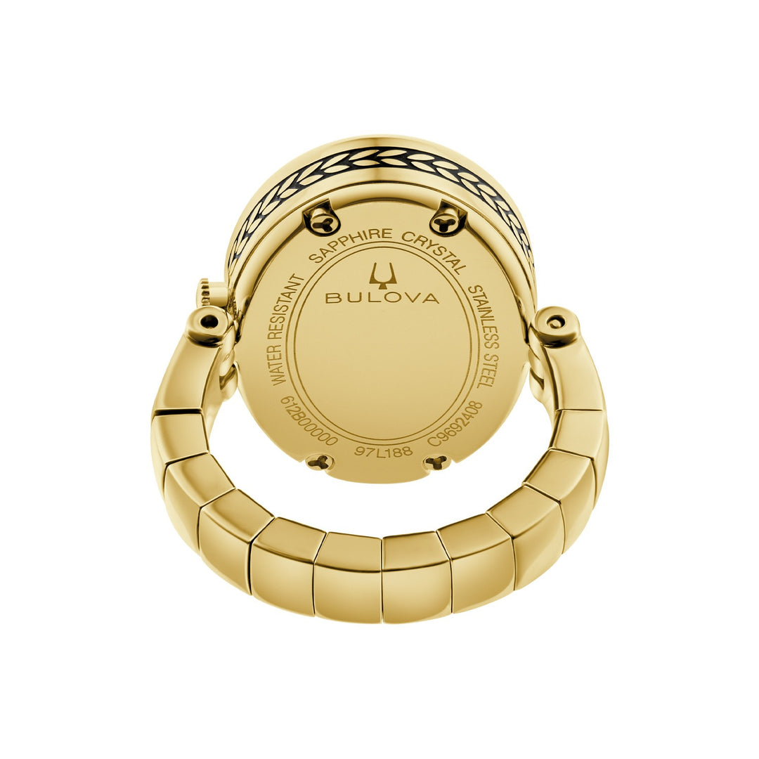 Case back of the Bulova Archive Art Deco Ring women's watch, 97L188