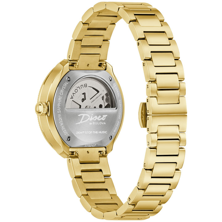 Case back of the Bulova Disco men's watch, 97B247