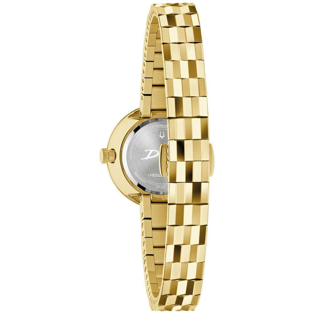 Case back of the Bulova Disco women's watch, 97L205