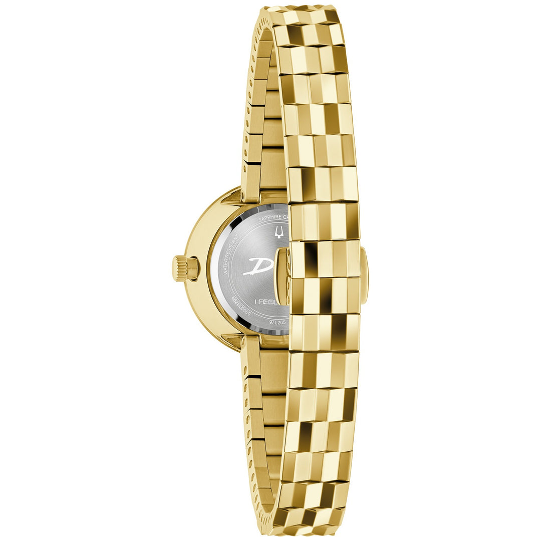 Case back of the Bulova Disco women's watch, 97L205