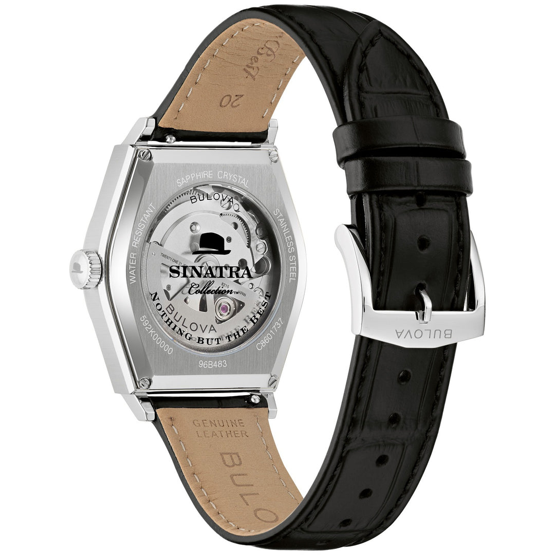 Case back of the Bulova Frank Sinatra Automatic men's watch, 96B483