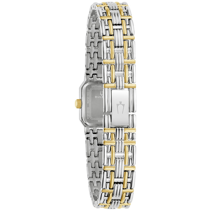 Case back of the Bulova Goddess of Time Sophia women's watch, 98P237