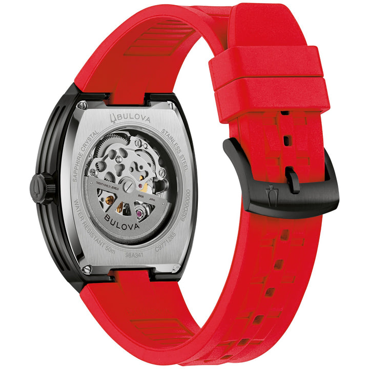 Case back of the Bulova Maquina men's watch, 98A341
