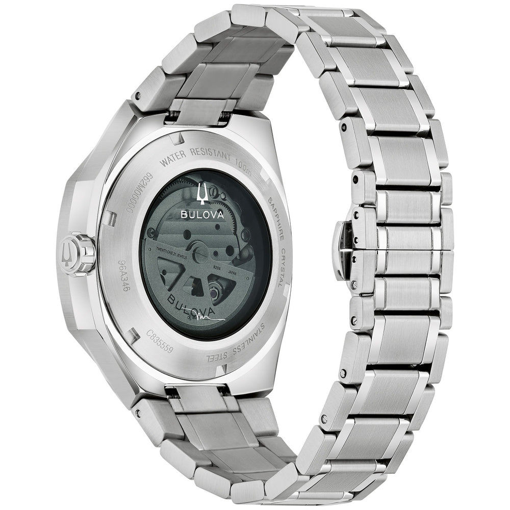 Case back of the Bulova Marc Anthony Surveyor men's watch, 96A346