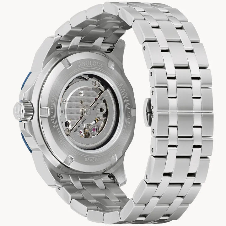 Bulova Marine Star 98A302 watch — angled view