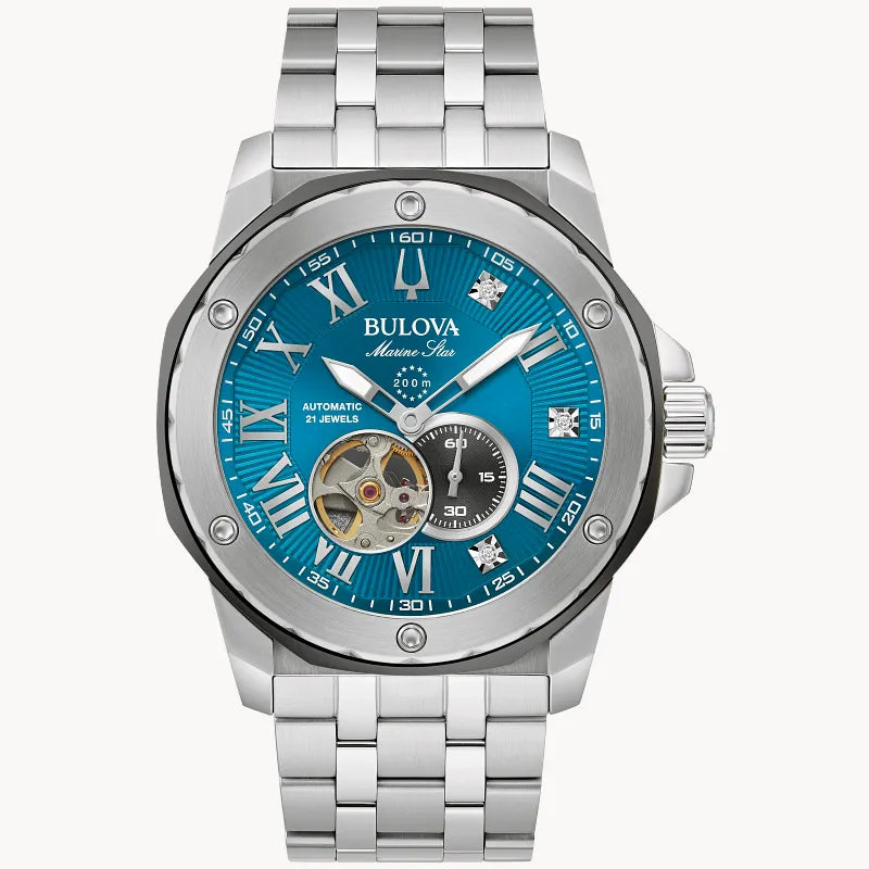 Bulova Marine Star 98D184 watch — front view