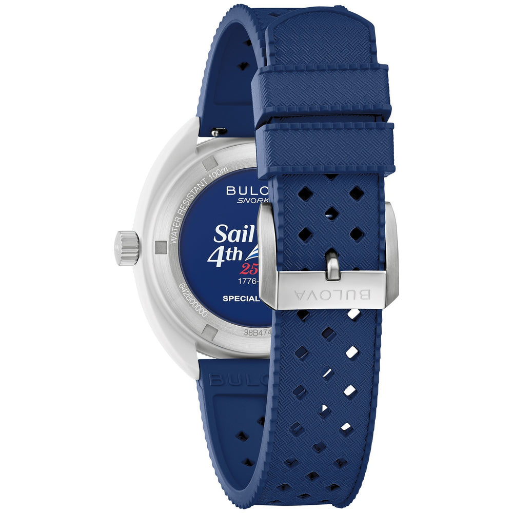 Case back of the Bulova Snorkel Sail 4th men's watch, 98B474