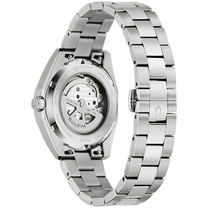 Case back of the Bulova Surveyor men's watch, 96A345
