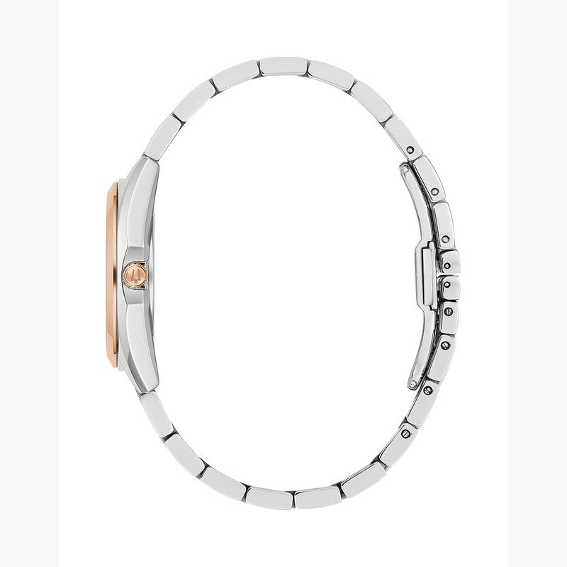 Bulova Surveyor women's two-tone stainless steel bracelet dress watch 98P207 side profile