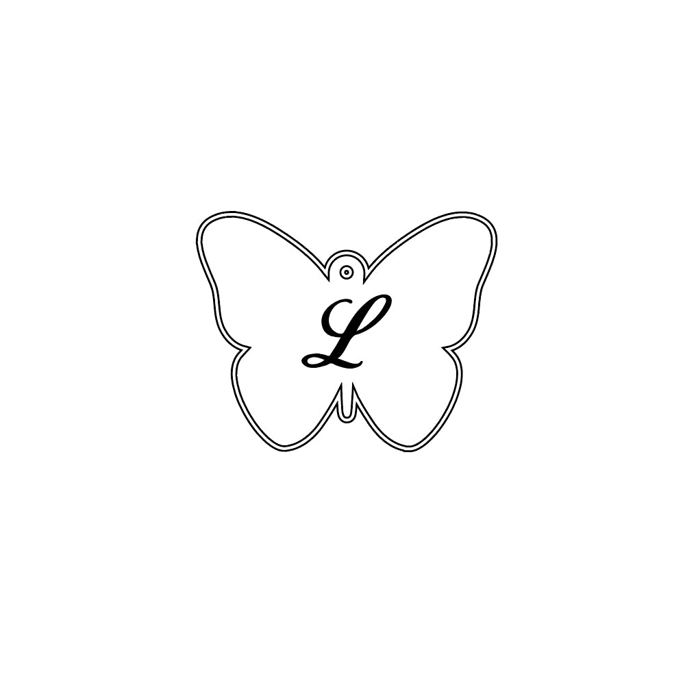 Adobe Illustrator vector design file for 14kt yellow gold personalized butterfly pendant — AJ's Jewelry Queens NY
