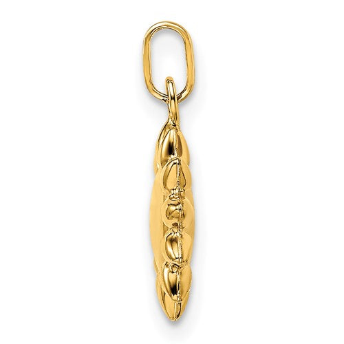 14 Karat Yellow Gold Sun Charm Pendant