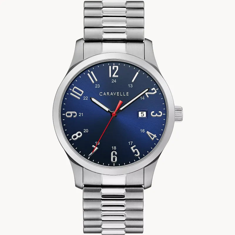 Caravelle Men's Traditional Dress Watch 43B161 — front view