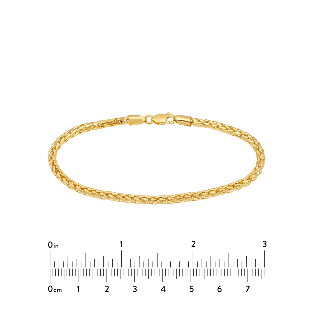 Ladies 14 Karat Yellow Gold Spiga Bracelet