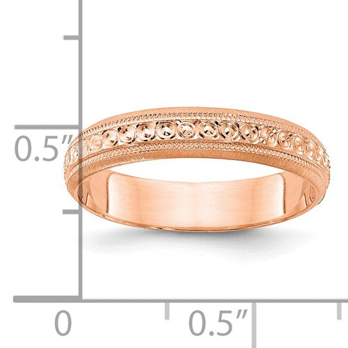 Lady's 14 Karat Rosé Gold Wedding Band