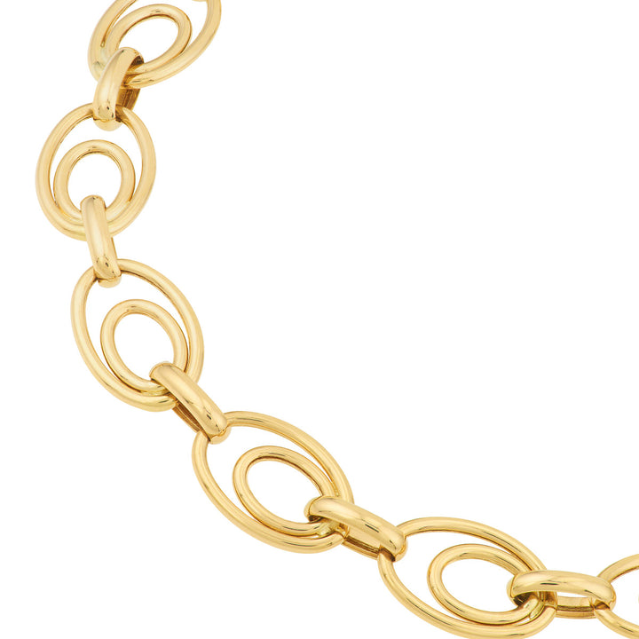 Ladies 14 Karat Yellow Gold Oval Link Bracelet