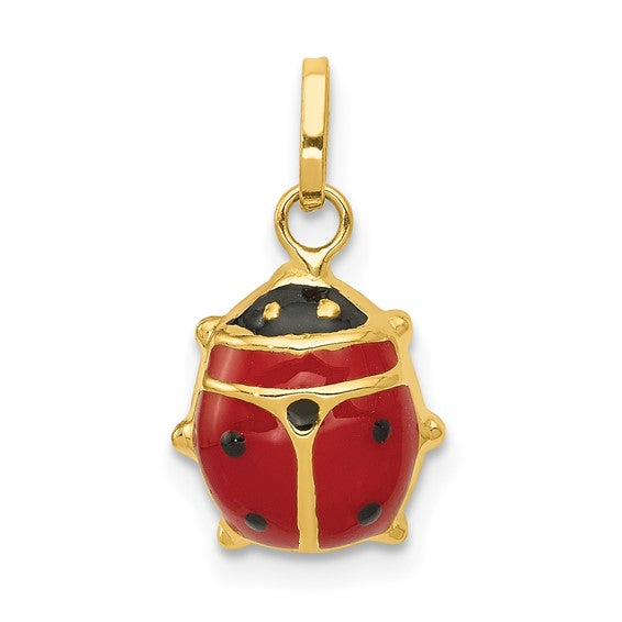 14 Karat Yellow Gold Ladybug Charm Pendant