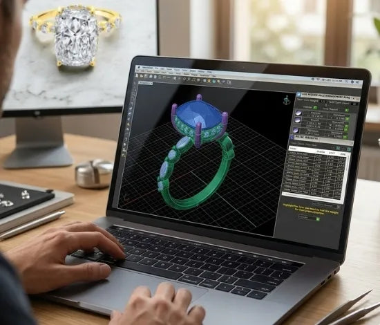 Design and CAD rendering  AJ's Jewelers