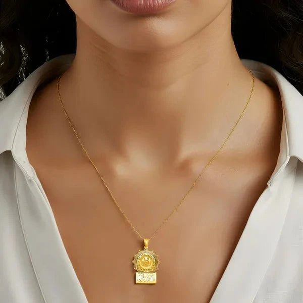 Personalized Police Detective Badge Charm Pendant with Number