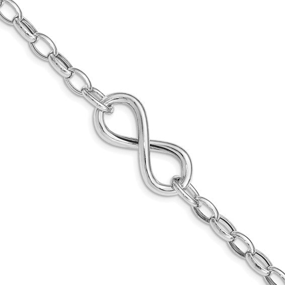 Sterling Silver Infinity 7.5 inch Bracelet