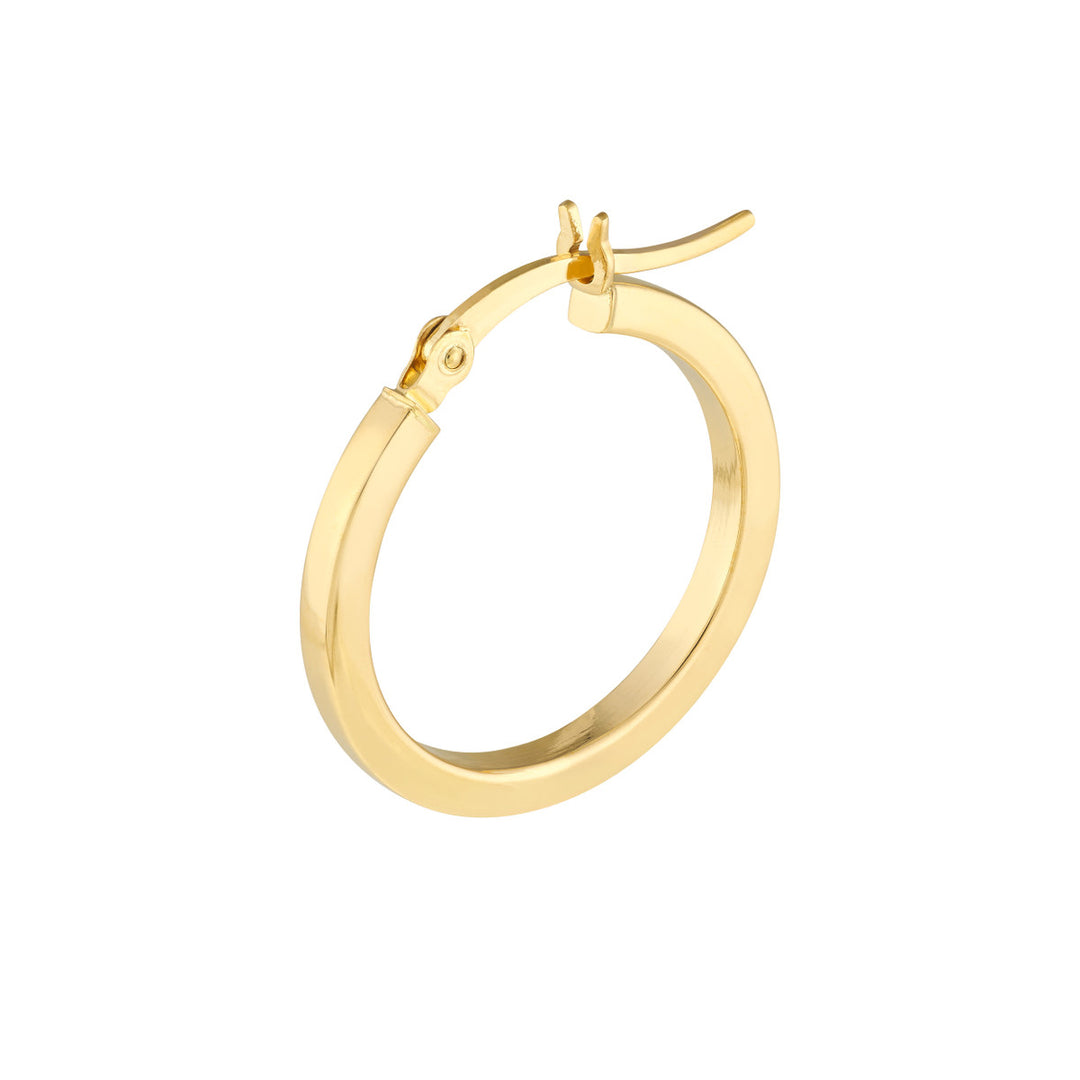 14 Karat Yellow Gold Polished Small Hoop Earrings