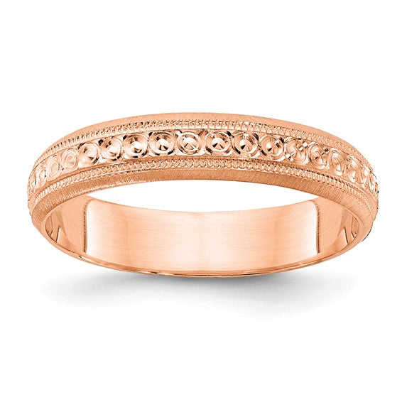 Lady's 14 Karat Rosé Gold Wedding Band