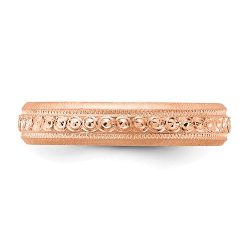 Lady's 14 Karat Rosé Gold Wedding Band