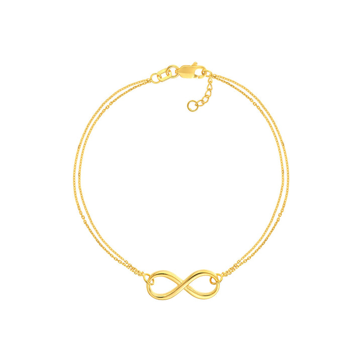 Ladies 14 Karat Yellow Gold Infinity Bracelet