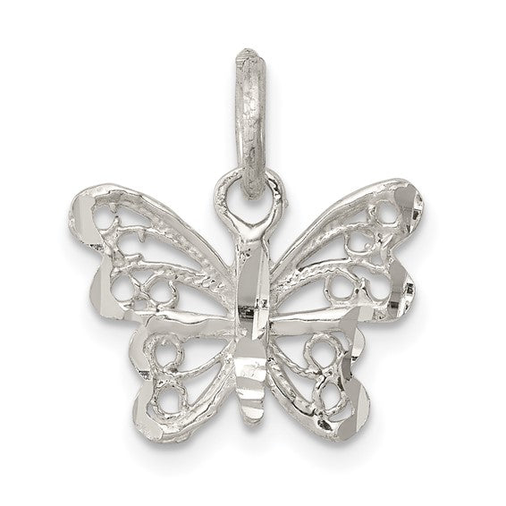 Sterling Silver Butterfly Charm Pendant