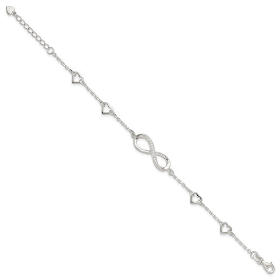 Sterling Silver Infinity 7 inch Bracelet