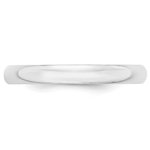 Men's 14 Karat White Gold Plain Wedding Band