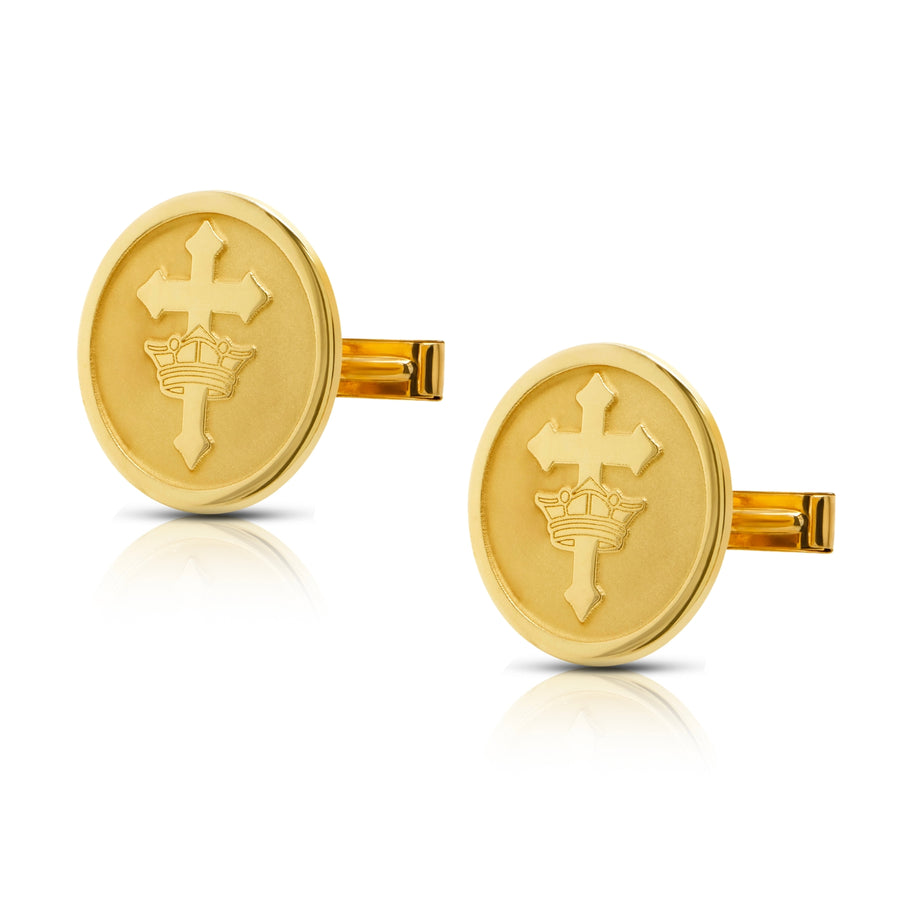 St. Helen's Catholic Academy Logo Cufflinks, Gold Plated