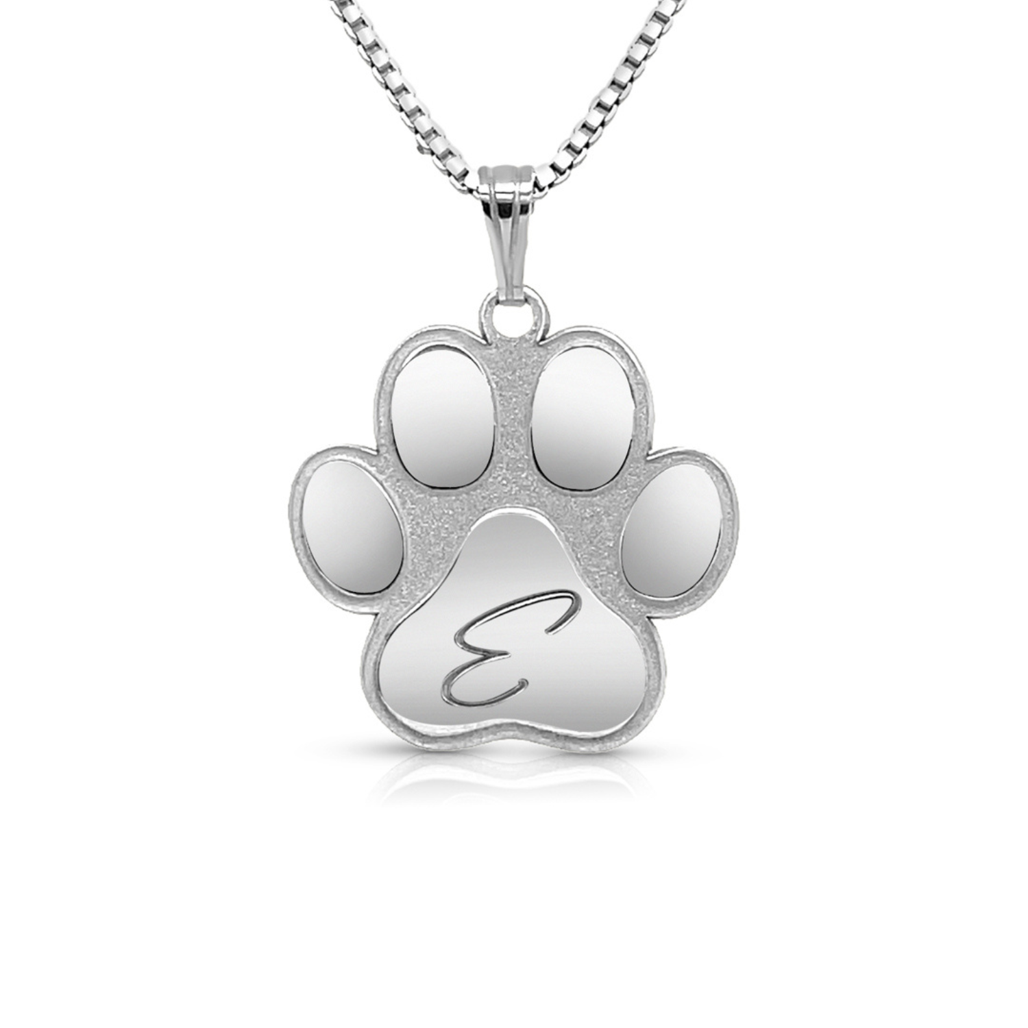 Sterling silver personalized dog paw print pendant custom jewelry mobile banner — AJ's Jewelry Ridgewood Queens NY