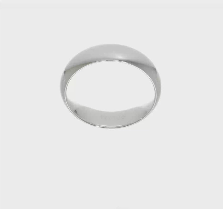Sterling Silver 6mm Comfort Fit Wedding Band